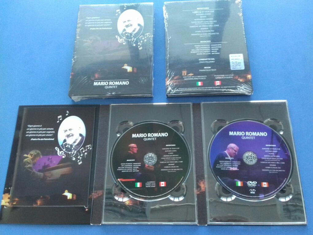 Realizzazione cofanetto CD + DVD “Jazz per Padre Pio” in Dvd Pack 3 ante con Booklet