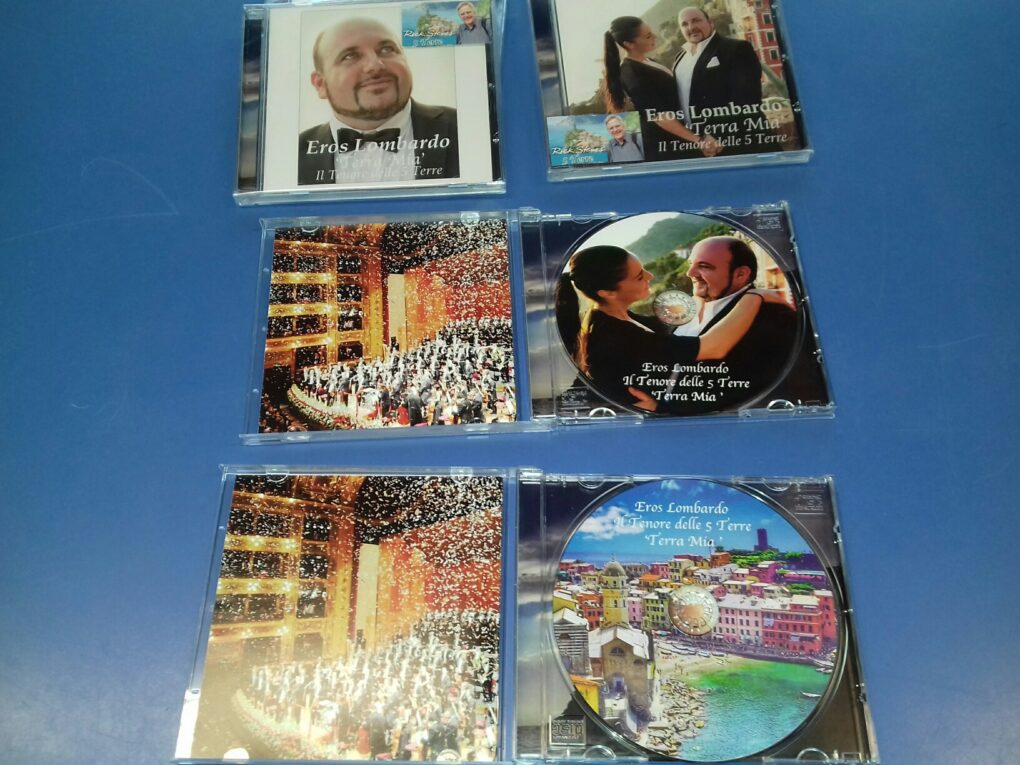 Duplicazione CD “Terra mia” di Eros Lombardo, il tenore delle 5 terre