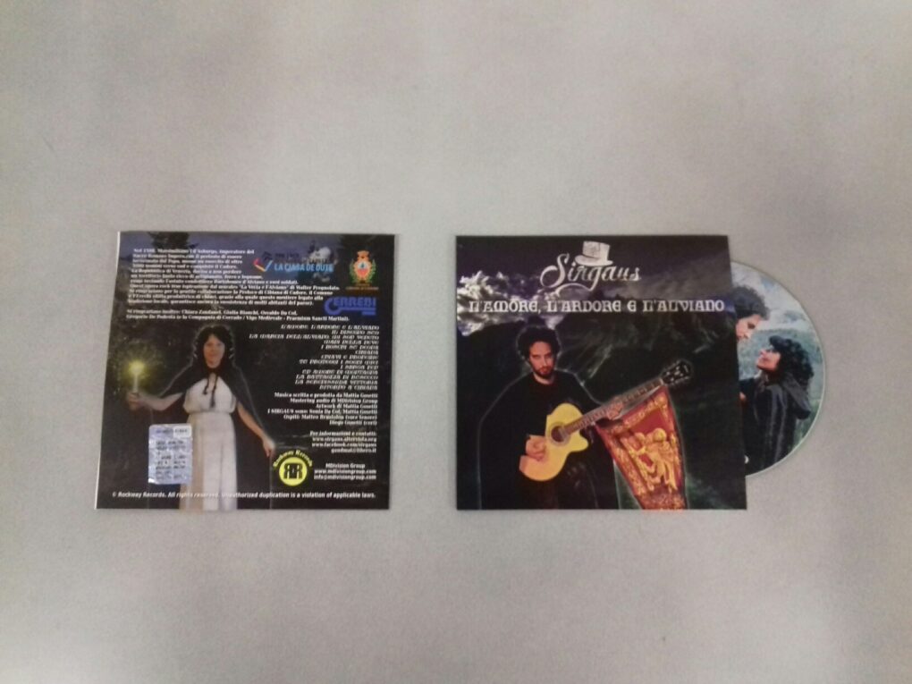 Stampa CD Sirgaus “L’amore , l’ardore e l’Alviano” in bustina di cartoncino maxi