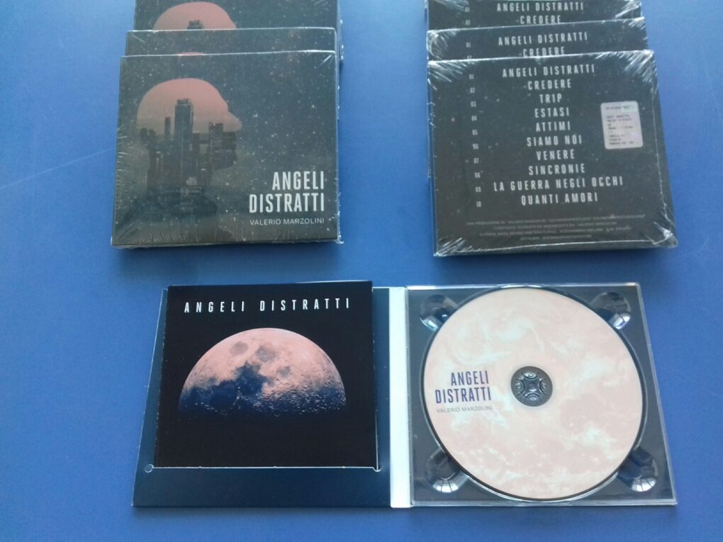 Stampa CD “Angeli distratti” di Valerio Marzolini in digipack 2 ante