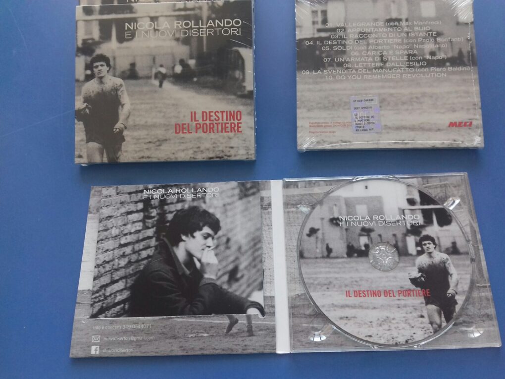 Stampa CD in Digipack con booklet interno “Il destino del portiere” Nicola Rollando e i Nuovi Disertori
